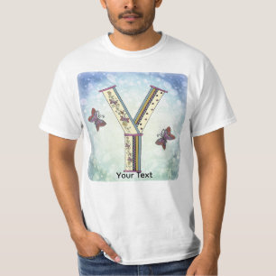 floral Monogram Y t-shirt