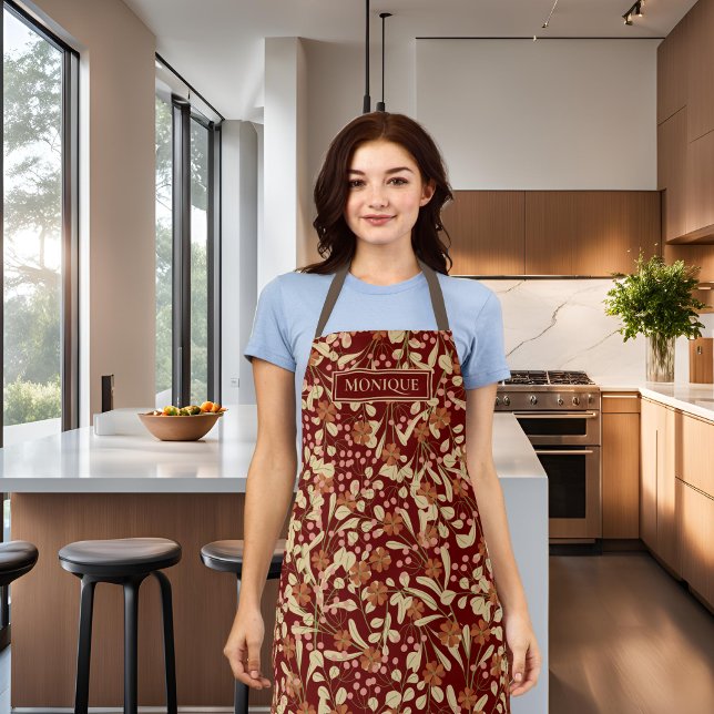 Floral Monogrammed Apron (Creator Uploaded)