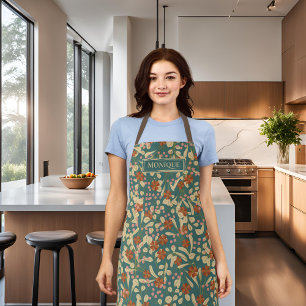 Floral Monogrammed Apron
