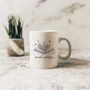 Floral Mood Reader Book Lovers Coffee Mug