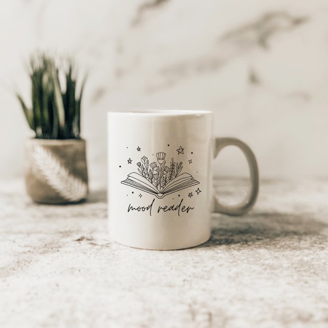 Floral Mood Reader Book Lovers Coffee Mug (Creator Uploaded)