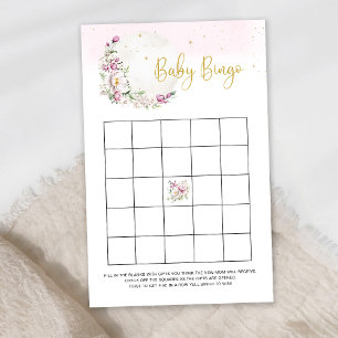 Floral Moon Baby Bingo Game