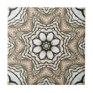 Floral Mosaic Nature Inspired Ceramic Tile