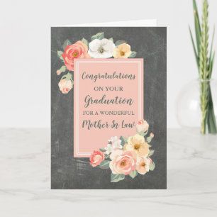 Floral Mother In Law Congratulations Graduation Card