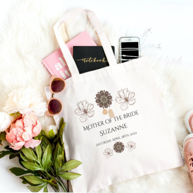 Floral Mother of the Bride Boho Wedding  Tote Bag (Creator Uploaded)