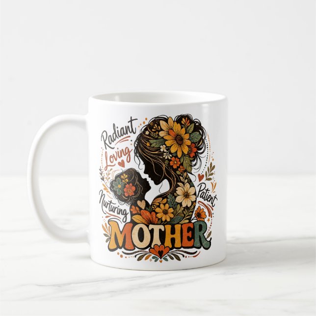 Floral Motherhood Mug | Loving Mom Gift (Left)