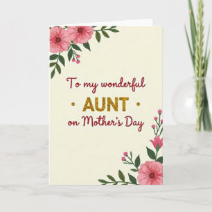 Floral Mothers Day Art Design Card