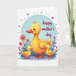 Floral Mothers Day Avian Scene Card