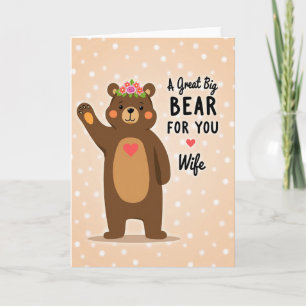 Floral Mothers Day Bear Love Card