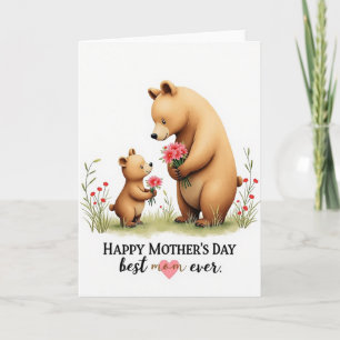 Floral Mothers Day Bears Card