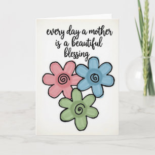 Floral Mothers Day Blessing Card