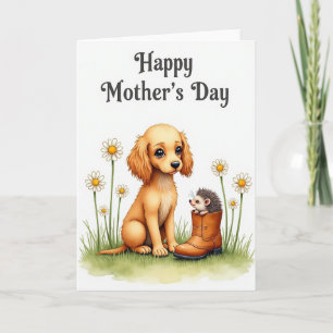Floral Mothers Day Boot Card