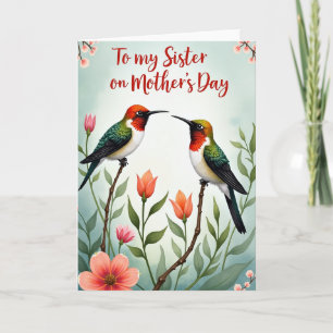 Floral Mothers Day Branch Birds Card
