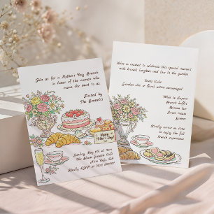 Floral Mother's Day Brunch Party Invitation