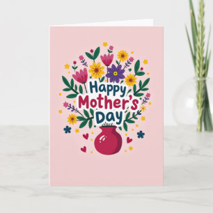 Floral Mothers Day Celebration Card