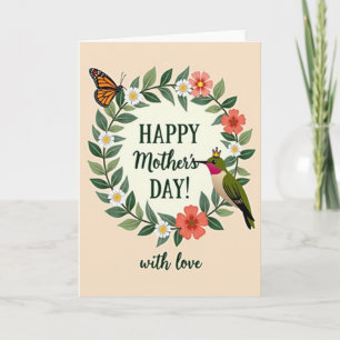 Floral Mothers Day Circle Card