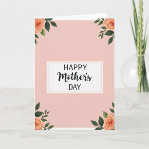 Floral Mothers Day Corner Art Card