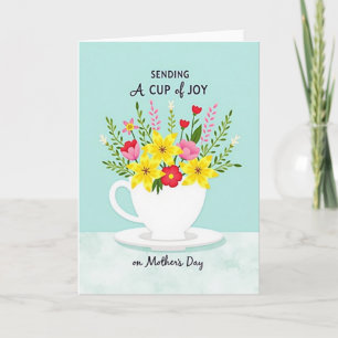 Floral Mothers Day Cup Card
