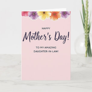 Floral Mothers Day Daughter In Law Card
