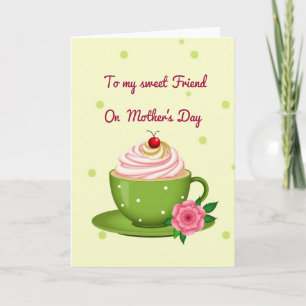 Floral Mothers Day Dessert Card