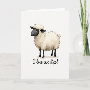 Floral Mothers Day Ewe Card