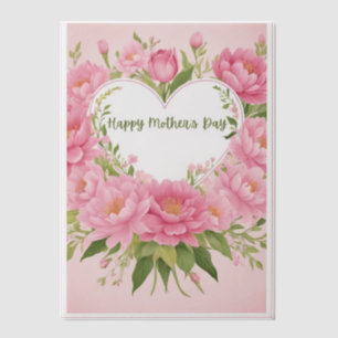 Floral Mother's Day Greeting Card Vellum Invitations