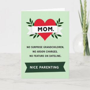 Floral Mothers Day Humor Card