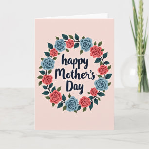 Floral Mothers Day Kraft Paper Look Card