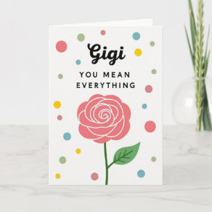 Floral Mothers Day Name Card
