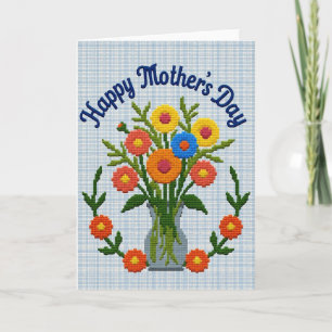 Floral Mothers Day Pixel Card