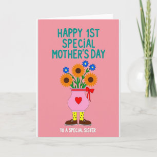 Floral Mothers Day Sister Card
