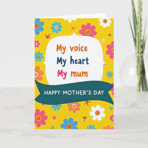 Floral Mothers Day Smile Card