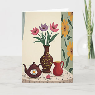 Floral Mothers Day Teapot Card