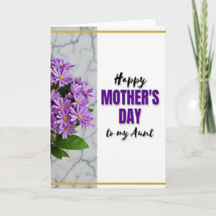 Floral Mothers Day To My Aunt Card