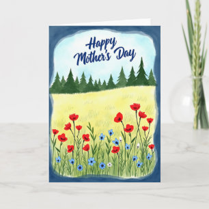 Floral Mothers Day Vista Card