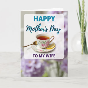 Floral Mothers Day Wife Tribute Card