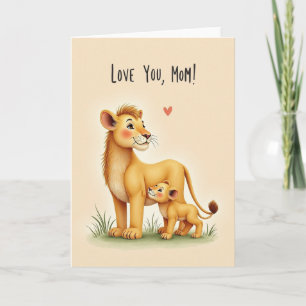 Floral Mothers Love Kitten Card