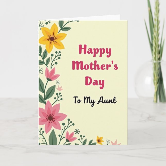 Floral Mothers Message Card (Front)