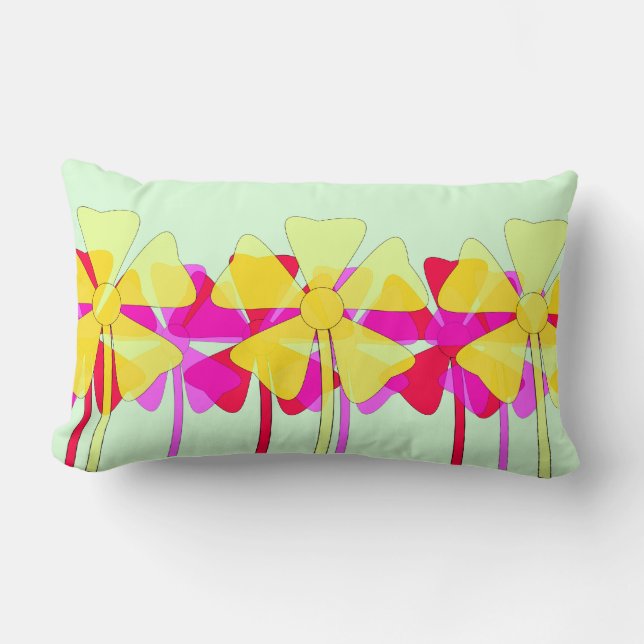 Floral Motif Lumbar Cushion (Front)