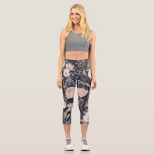 Floral Motif Yoga Capris