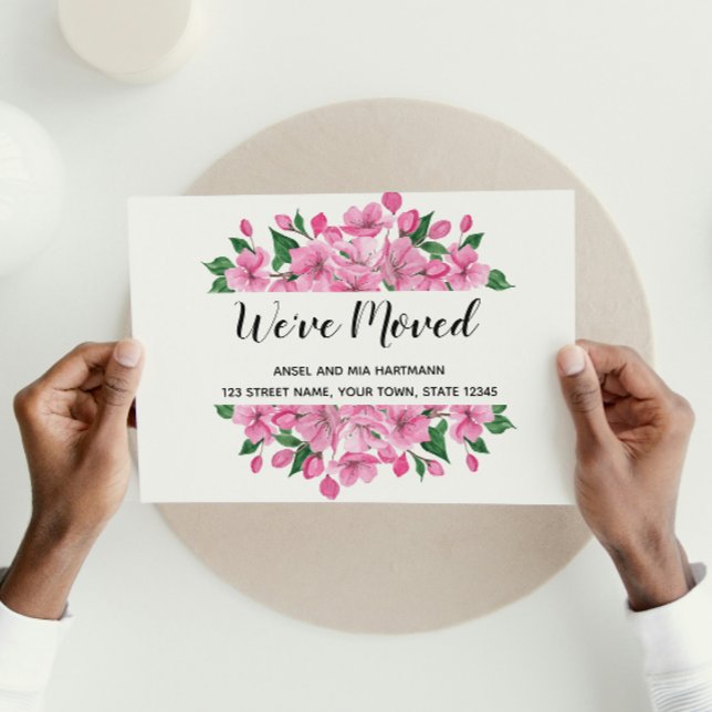 Floral Moving Announcement Postcard (Creator Uploaded)