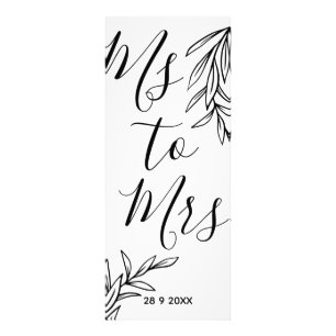 Floral Ms to Mrs bridal shower Photo Print