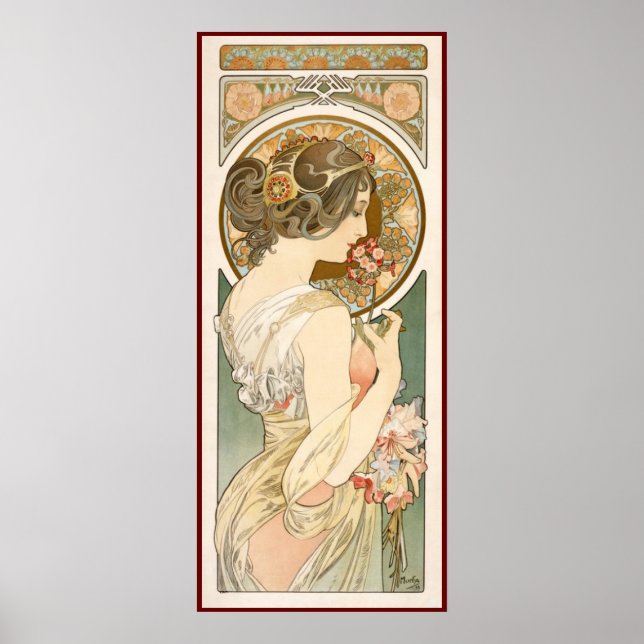 Floral. Mucha Poster (Front)
