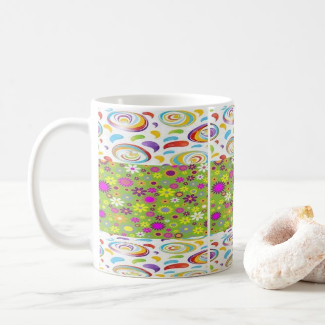Floral Mug (With Donut)