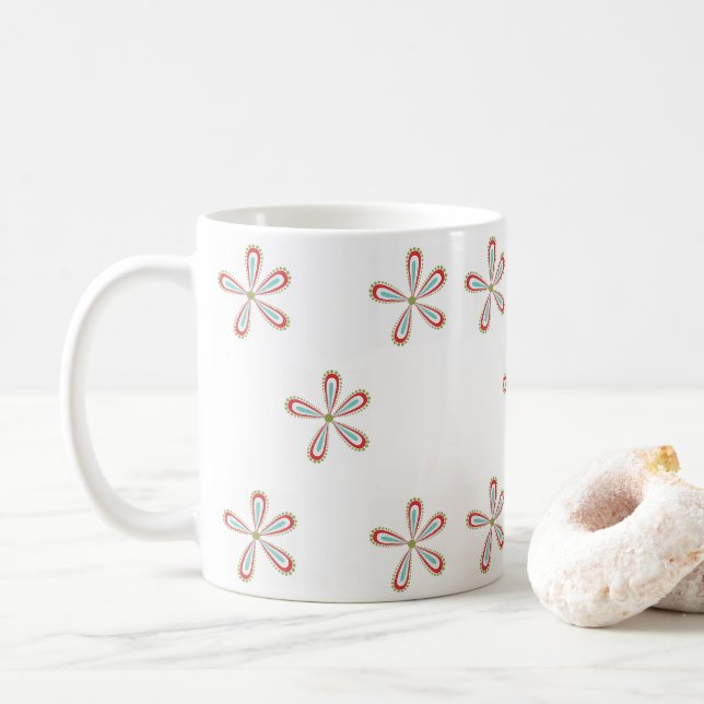 Floral Mug (With Donut)