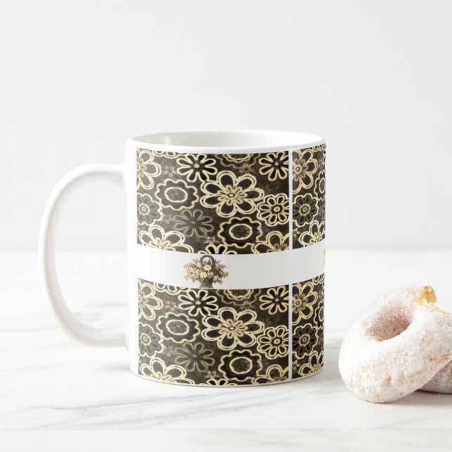 Floral Mug (With Donut)