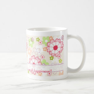 Floral mug colourful flowers