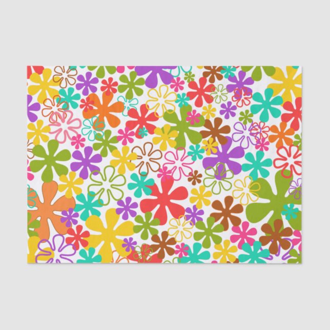 Floral Multi Colour Tissue Paper (Front)