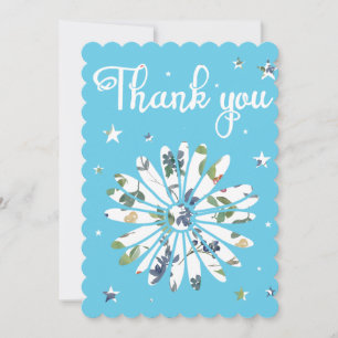 Floral Multicolor Thank You Card