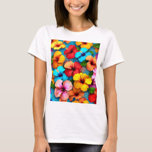 Floral Multicolored Flowers Pattern-36355 T-Shirt